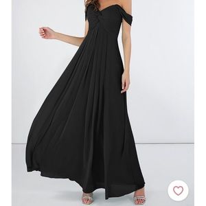 Azazie Kaitlynn Dress in Black A2